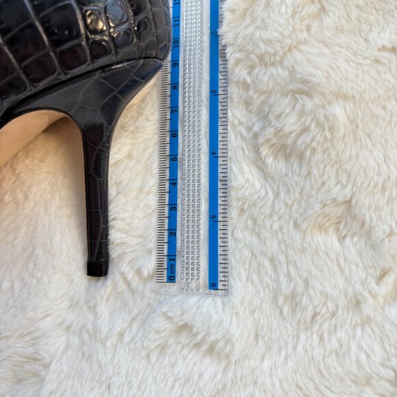 Jimmy Choo Love 85 Gray Croc Embossed Pointed Toe Pumps Size 36 - Picture 6 of 7